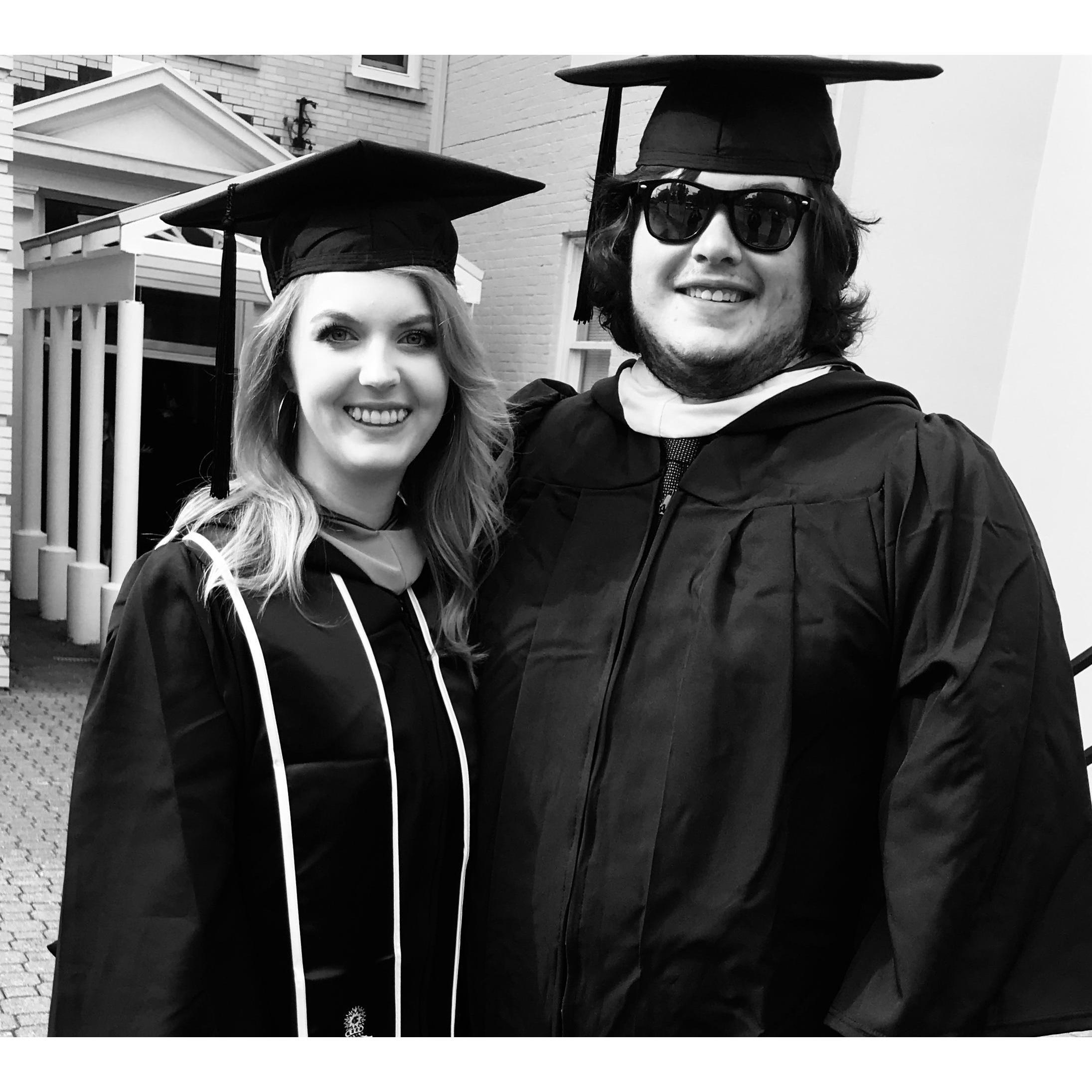 Our graduation day from Roanoke College, May 2018