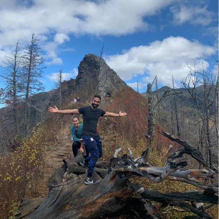 King & Queen of the Mountain. Smoky Mountain  Chimney Tops