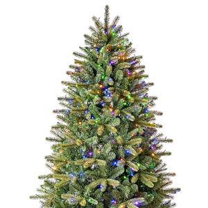 Tree Classics by Balsam Hill Classic Fraser 7.5-ft Fir Pre-lit Artificial Christmas Tree with Multicolor LED Lights