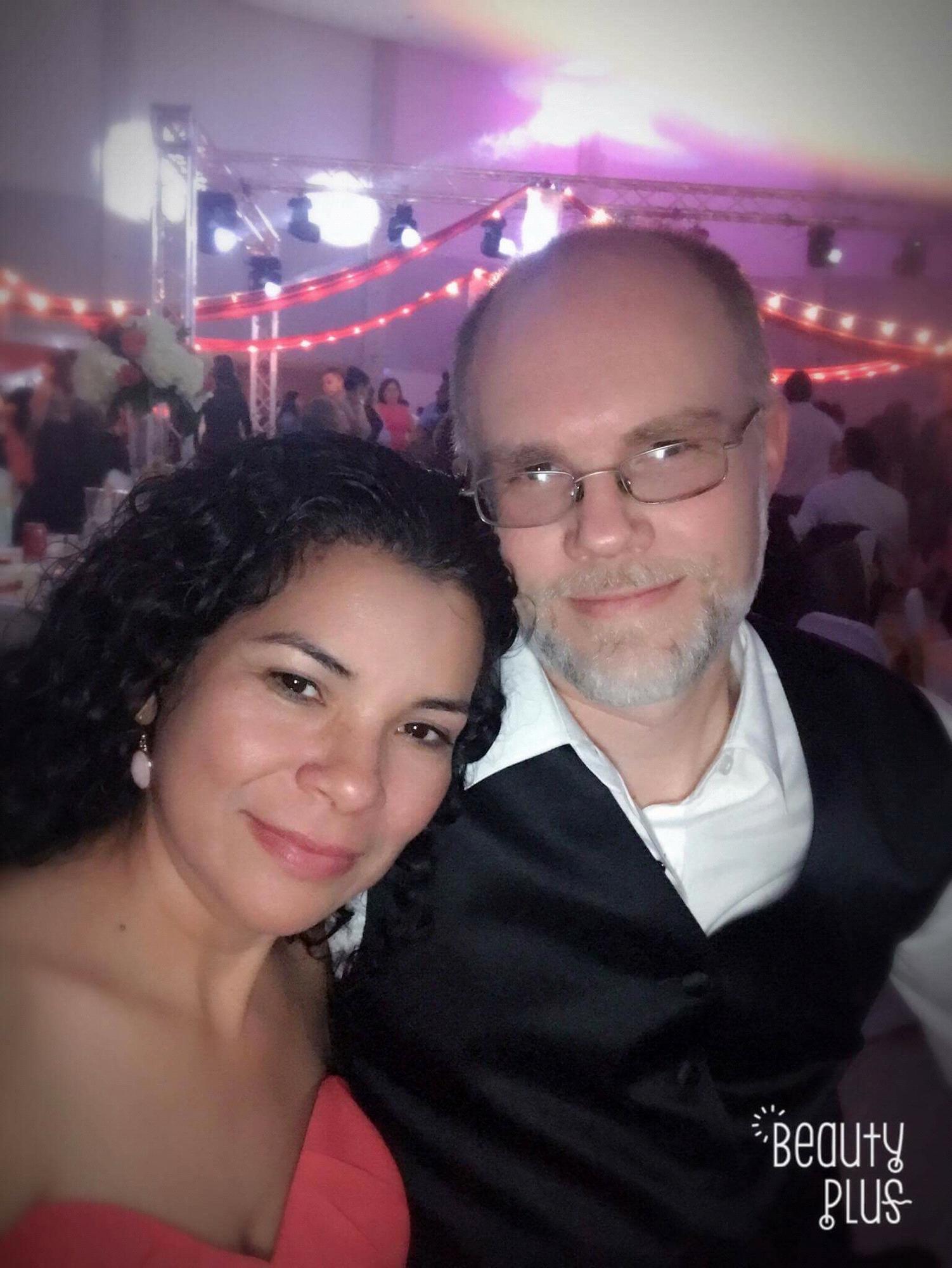 Together enjoying my sister's wedding!