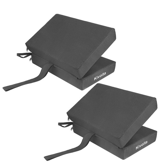 Kirvoita Multi-Functional Stadium Seat Cushions 2 Pack, Waterproof Oxford Filled with High Resilence Sponge, for Any Outdoor Events Use (Grey - Foldable)