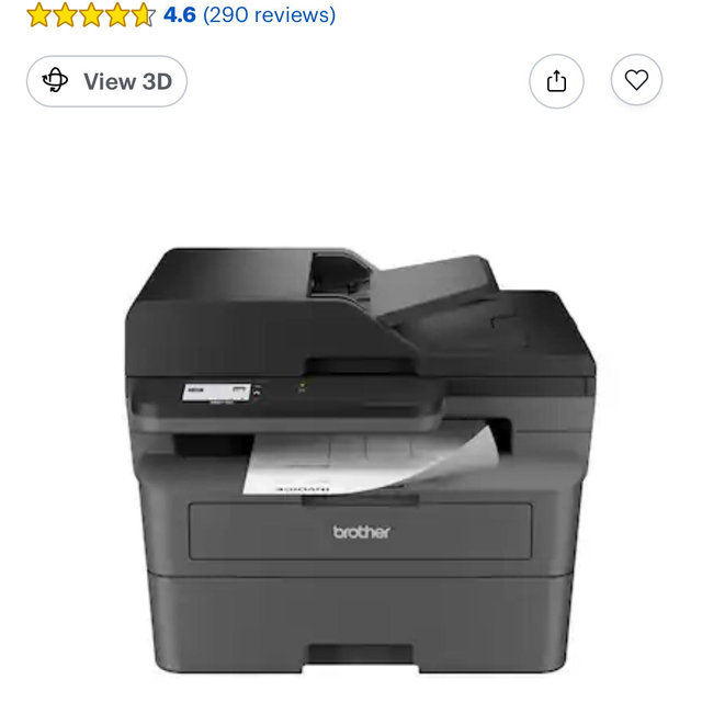 Brother - MFC-L2820DW Wireless Black-and-White Refresh Subscription Eligible All-In-One Laser Printer, Great for Home Offices - Gray