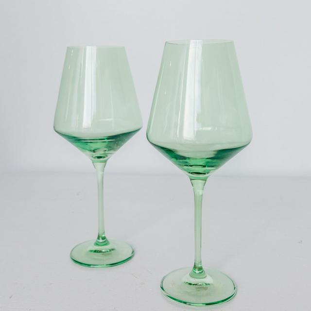 Estelle Colored Wine Stemware - Set of 2 {Mint Green}