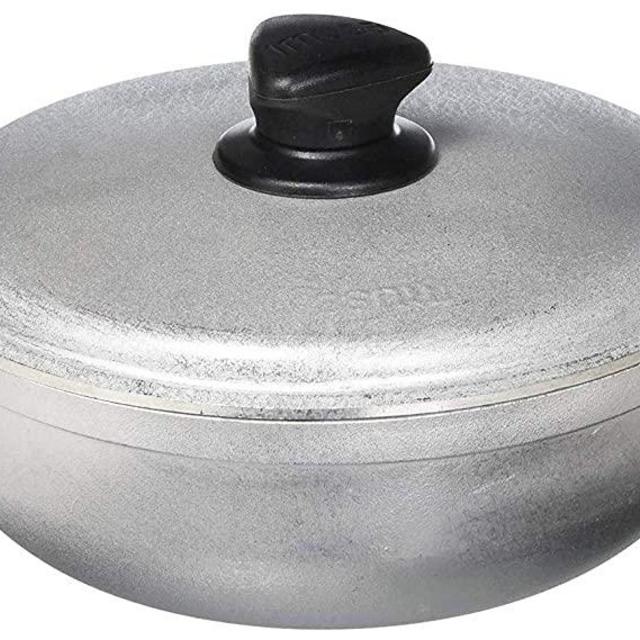 IMUSA USA Traditional Aluminum Colombian Natural Caldero (Dutch Oven) 2.6-Quart, Silver