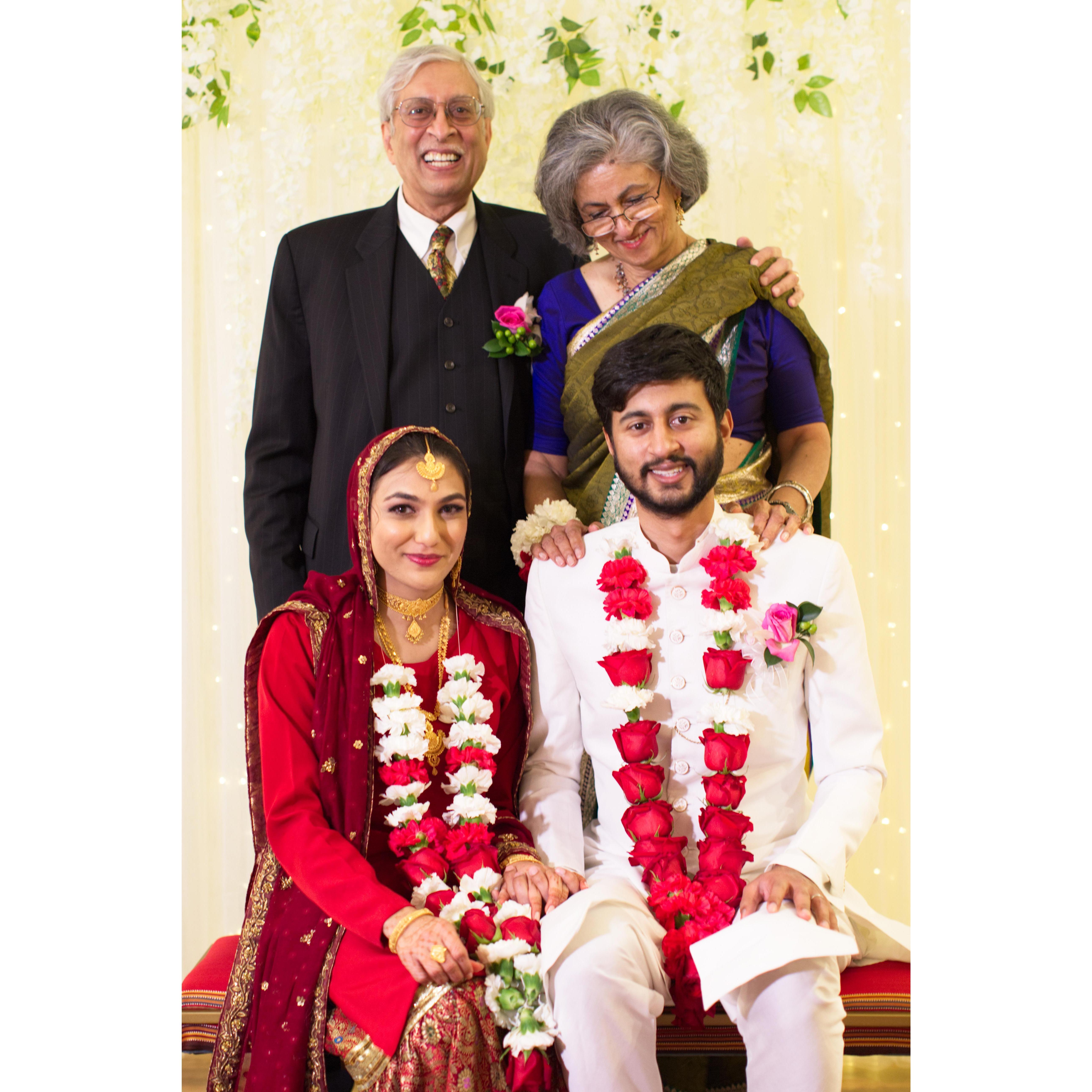 Behraam's parents with Ammarah and Behraam