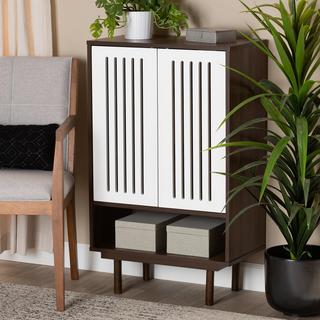 Meike Mid-Century Modern 2-Door Shoe Cabinet