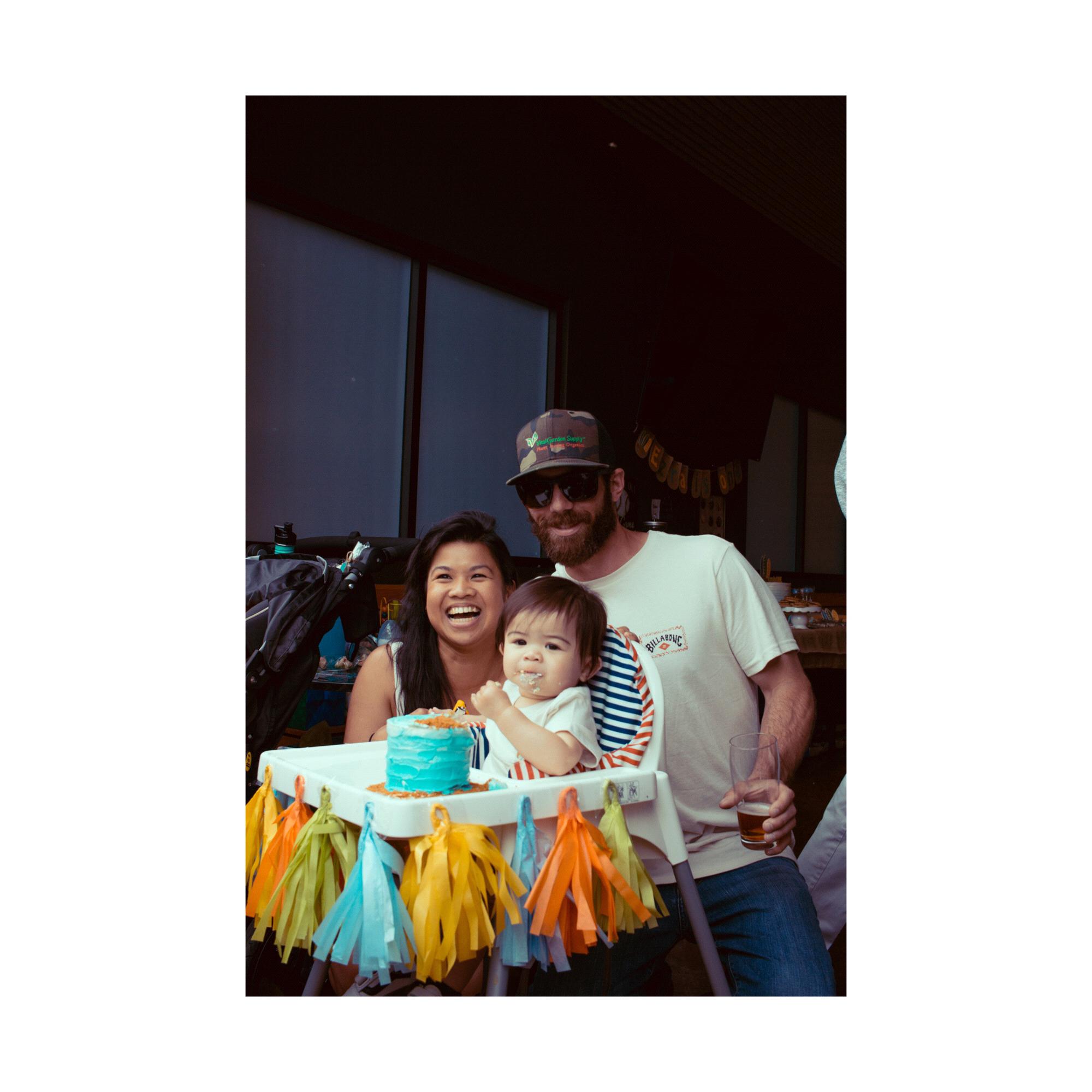 Ezra’s first birthday at the brewery!