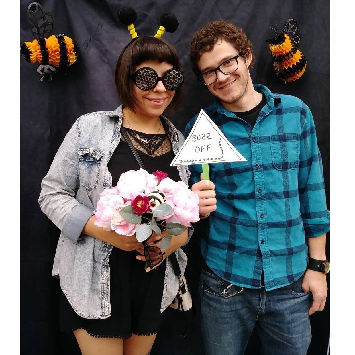 A cute photo booth during the Honey Festival 2018.