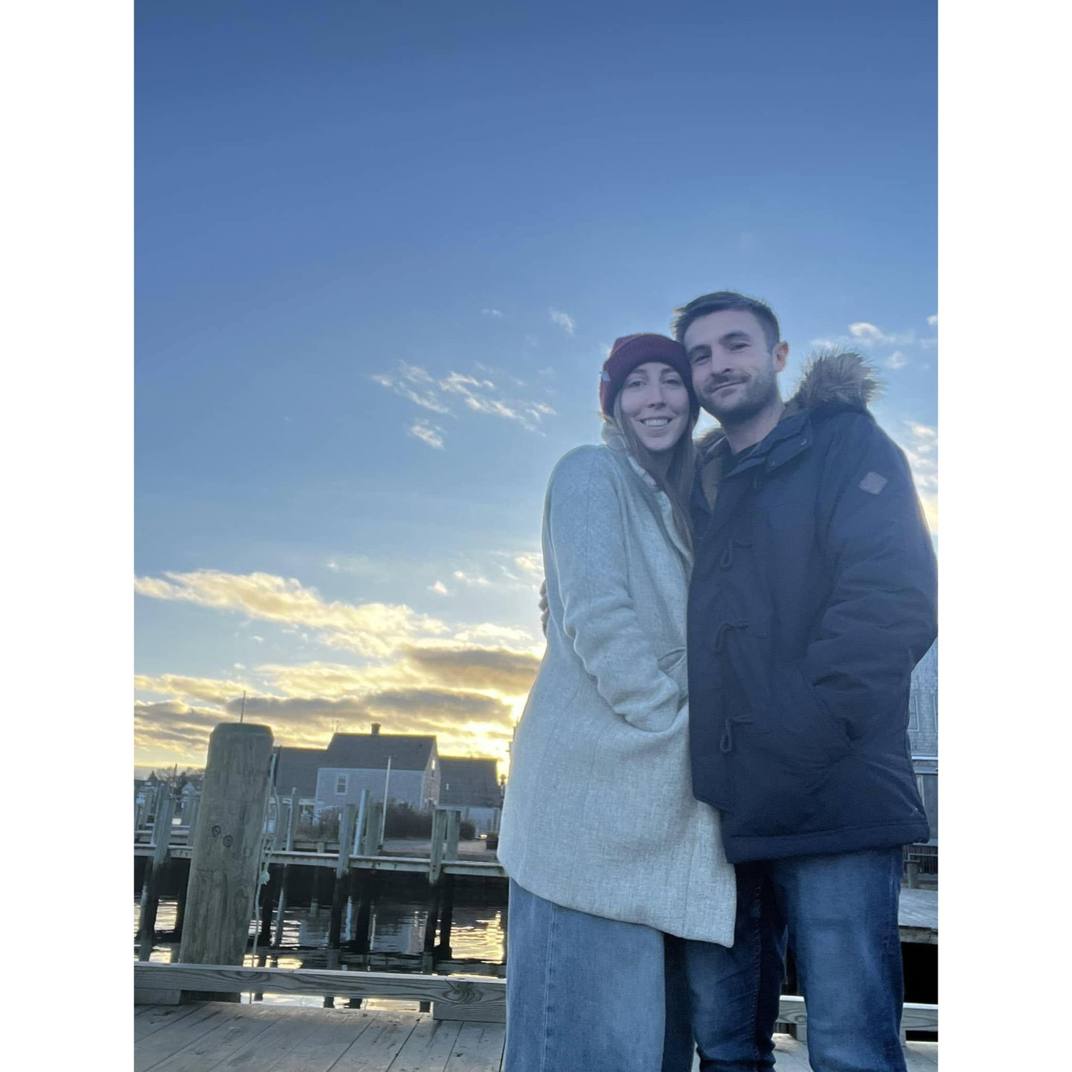 Taken shortly after Katie said "I do", at the Edgartown docks located in Martha's Vineyard