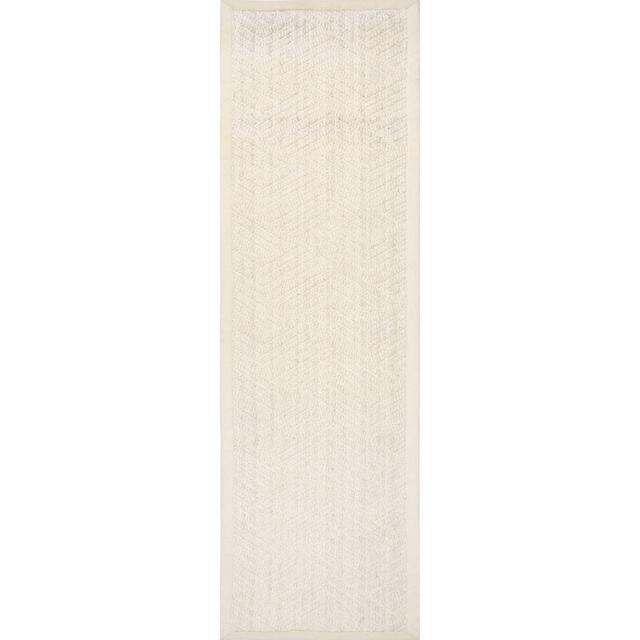 Nuloom Natural Textured Suzanne Kitchen Runner Indoor Area Rug - Hallway, Entryway, 2' 6" x 8', Cream