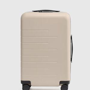Expandable Small Carry-On Suitcase in Tan