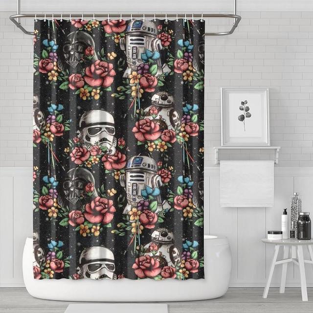 Space Sci-Fi Movie Shower Curtain Waterproof Polyester Hook Modern Bathroom Curtain72X72 Inch for Bathrooms Bathtubs Camping Decor