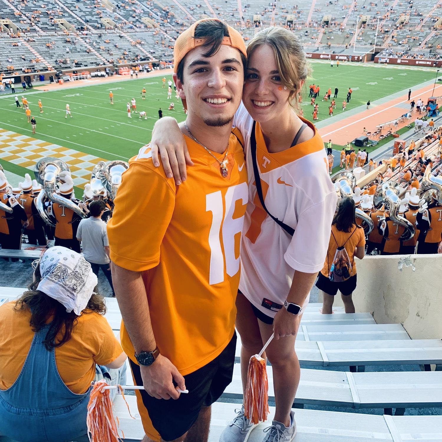 Our first college football game together! Go Vols!!