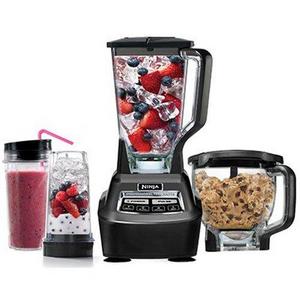 Ninja Mega Kitchen System (BL770) Blender/Food Processor with 1500W Auto-iQ Base, 72oz Pitcher, 64oz Processor Bowl, (2) 16oz Cup for Smoothies, Dough & More