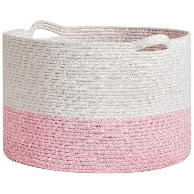 R RUNKA Extra Large Cotton Rope Basket 22" x 14"| Toy Basket