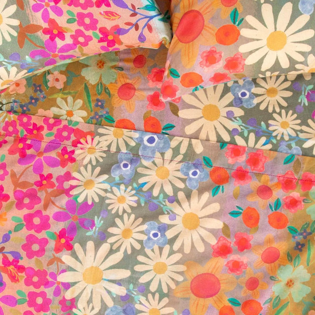 Sooo Soft Cotton Sheet Set - Wildflower Medley