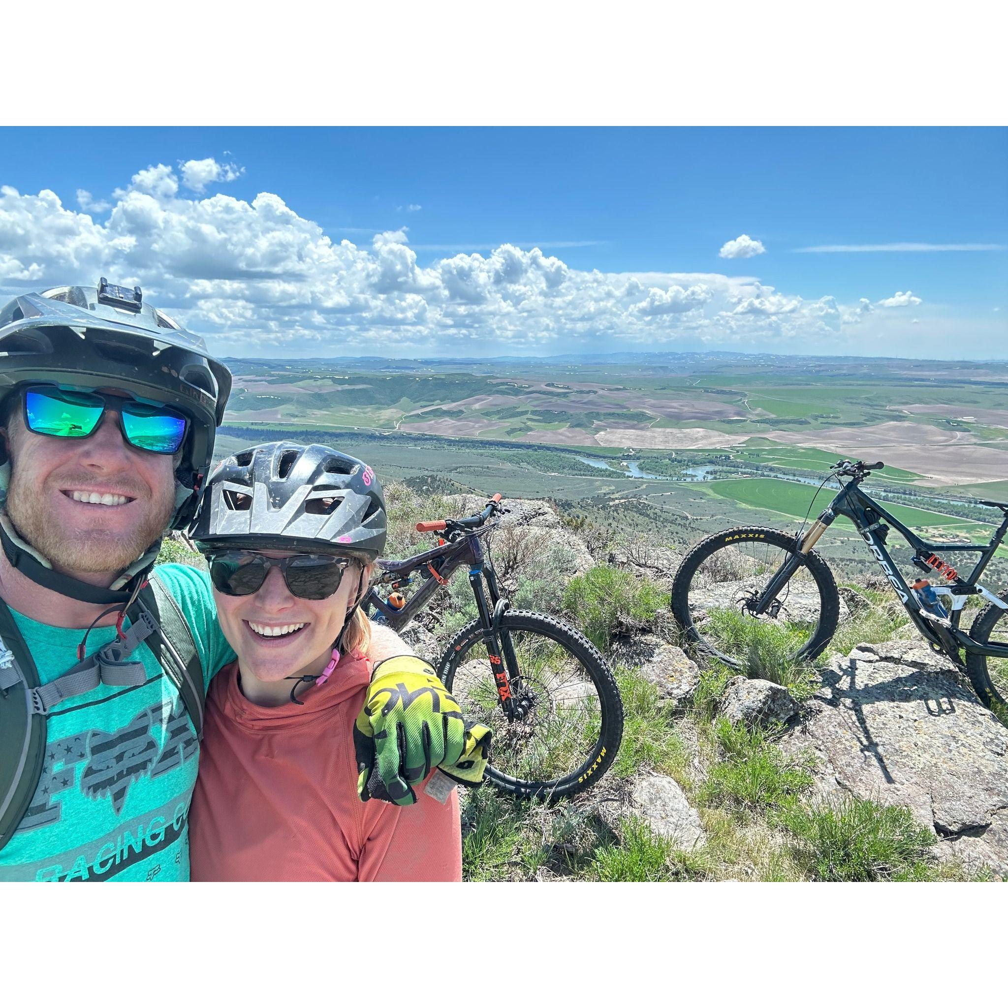 Riding bikes in McCall Idaho