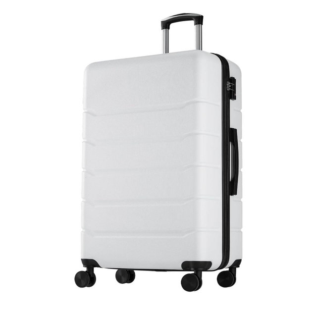 Sweetcrispy Carry on Luggage, Hard Shell ABS Suitcase with Double Spinner Wheels, Lightweight Expandable Rolling Suit Case with TSA Lock, 21 Inch Milky-White