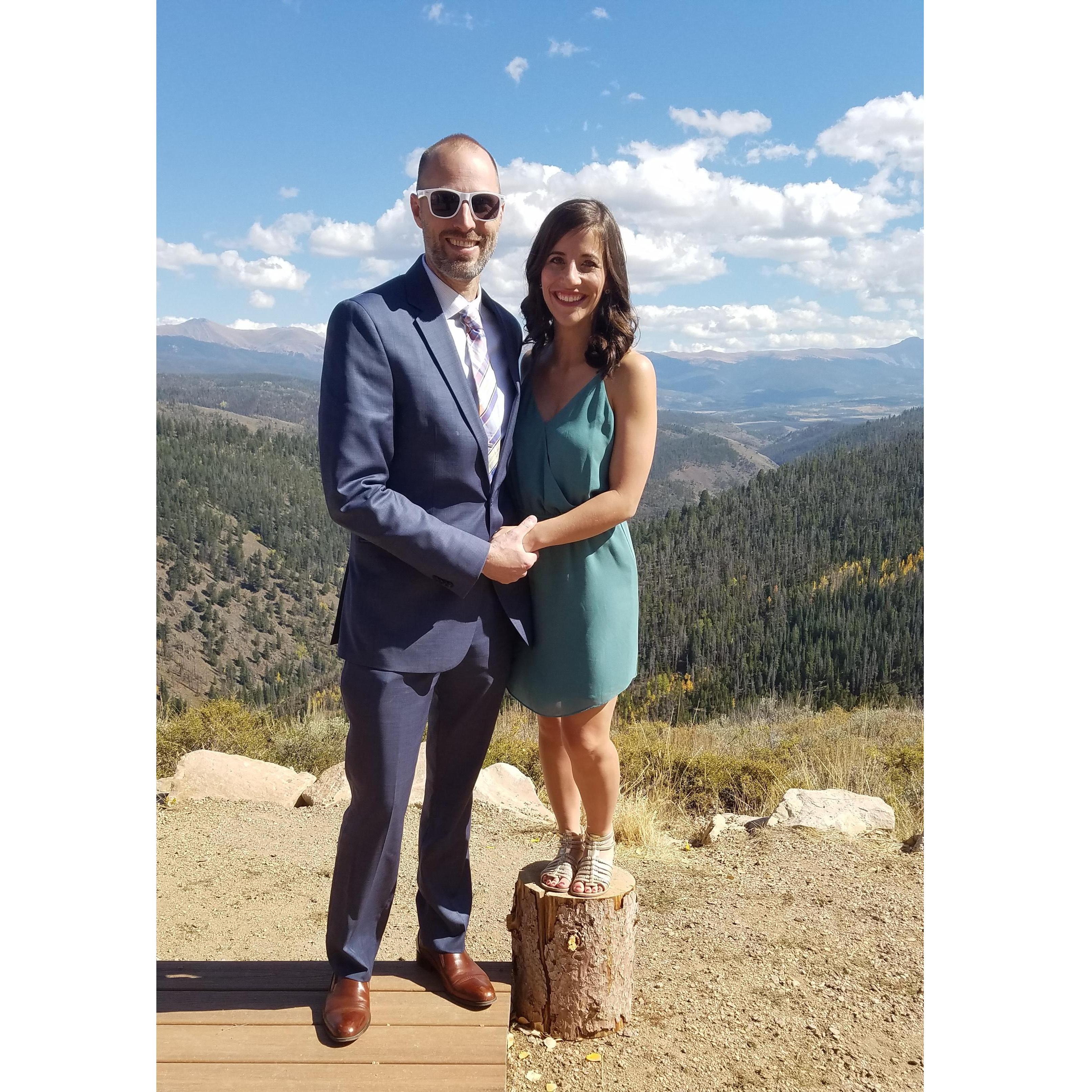 In Granby, CO celebrating Scott and Allison in September, 2018.