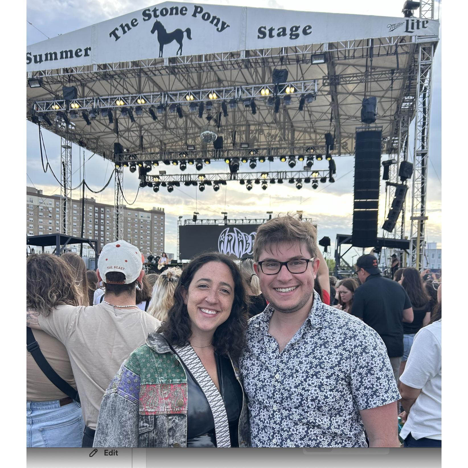 Seeing a concert at the legendary, Stone Pony, in Asbury Park, New Jersey.
