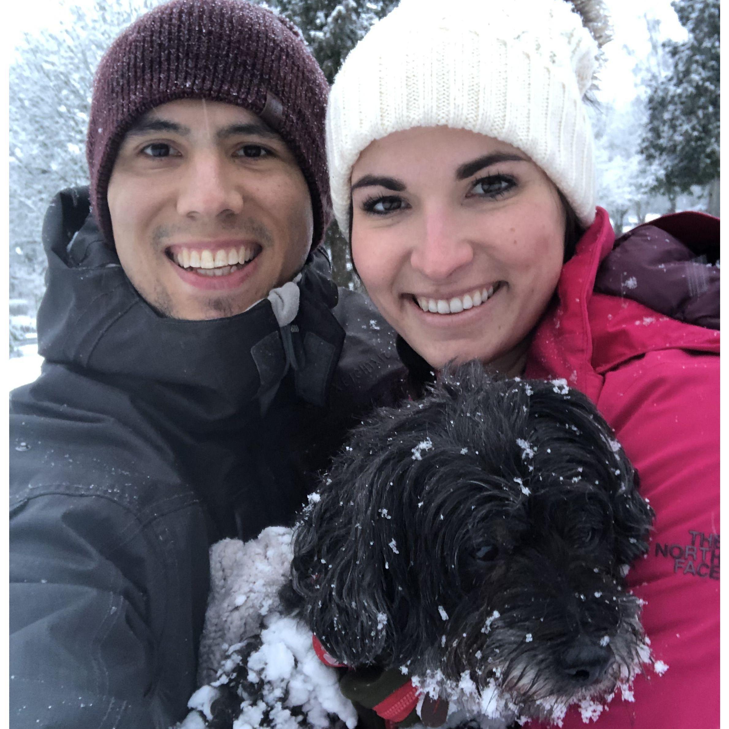 Coco’s 1st Snow Day with us