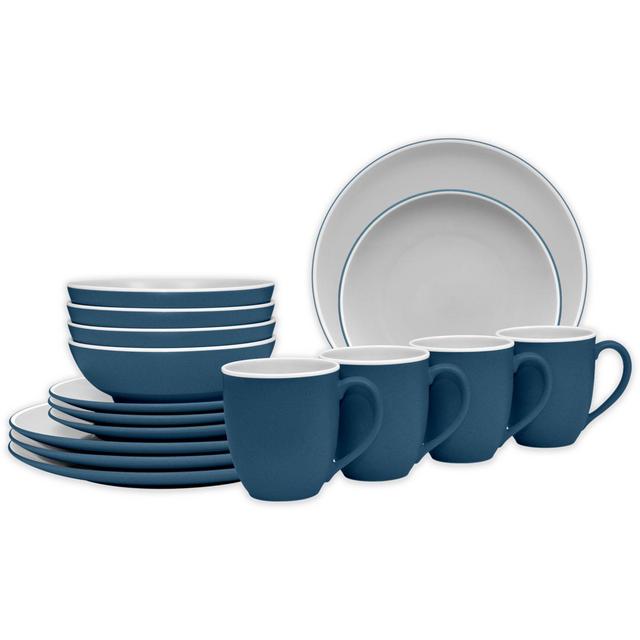 Noritake® ColorTrio Coupe 16-Piece Dinnerware Set in Blue