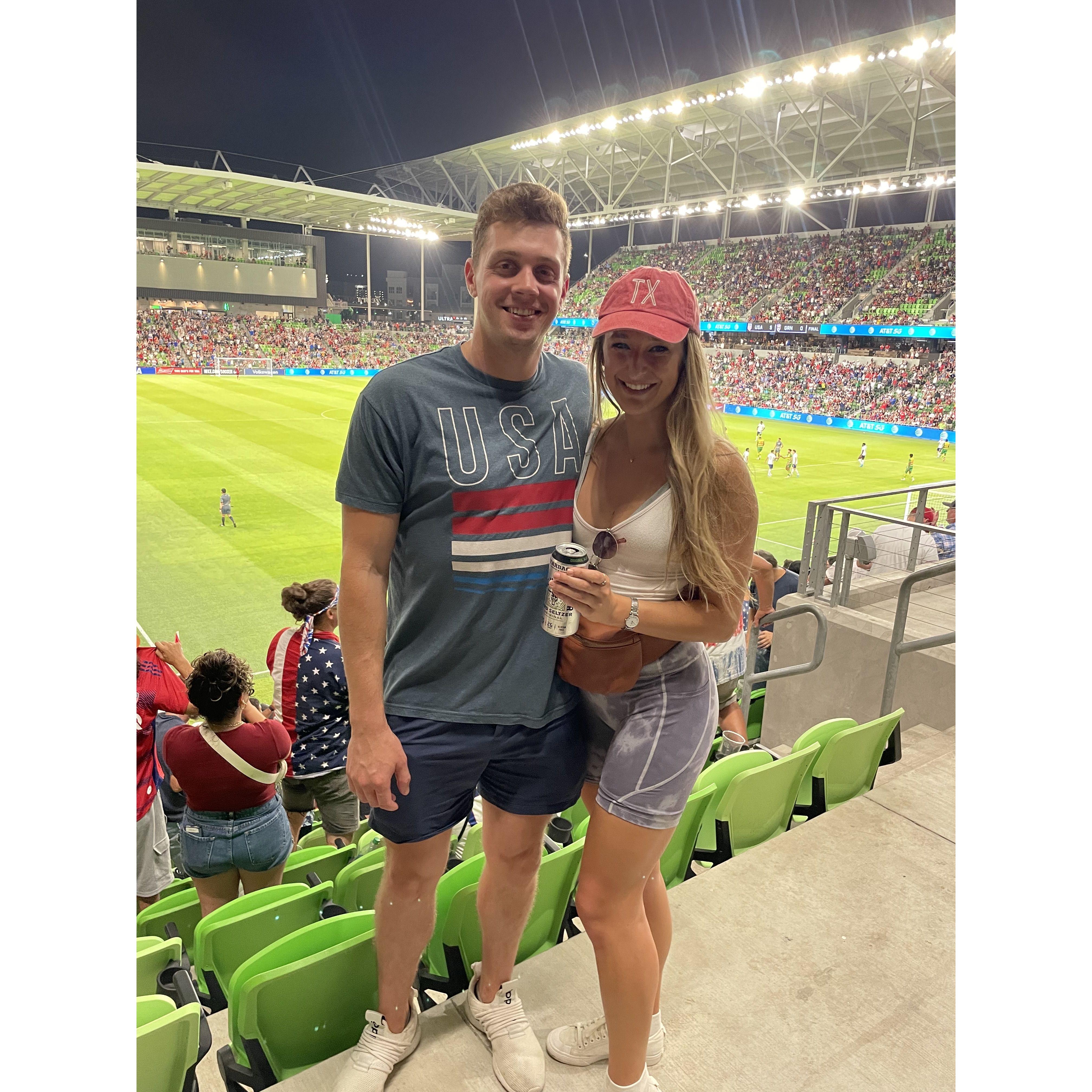 When visiting Austin, we went to a USMNT game in the new Austin FC stadium.