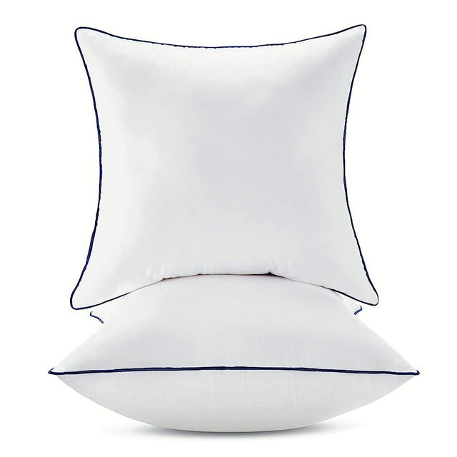 Ichrysania 18 x 18 Pillow Inserts Set of 2 with 100% Cotton Cover Couch Pillows Bed Pillows Throw 18 Pillow Inserts Sofa Chair Pillows Square Decorative Pillows
