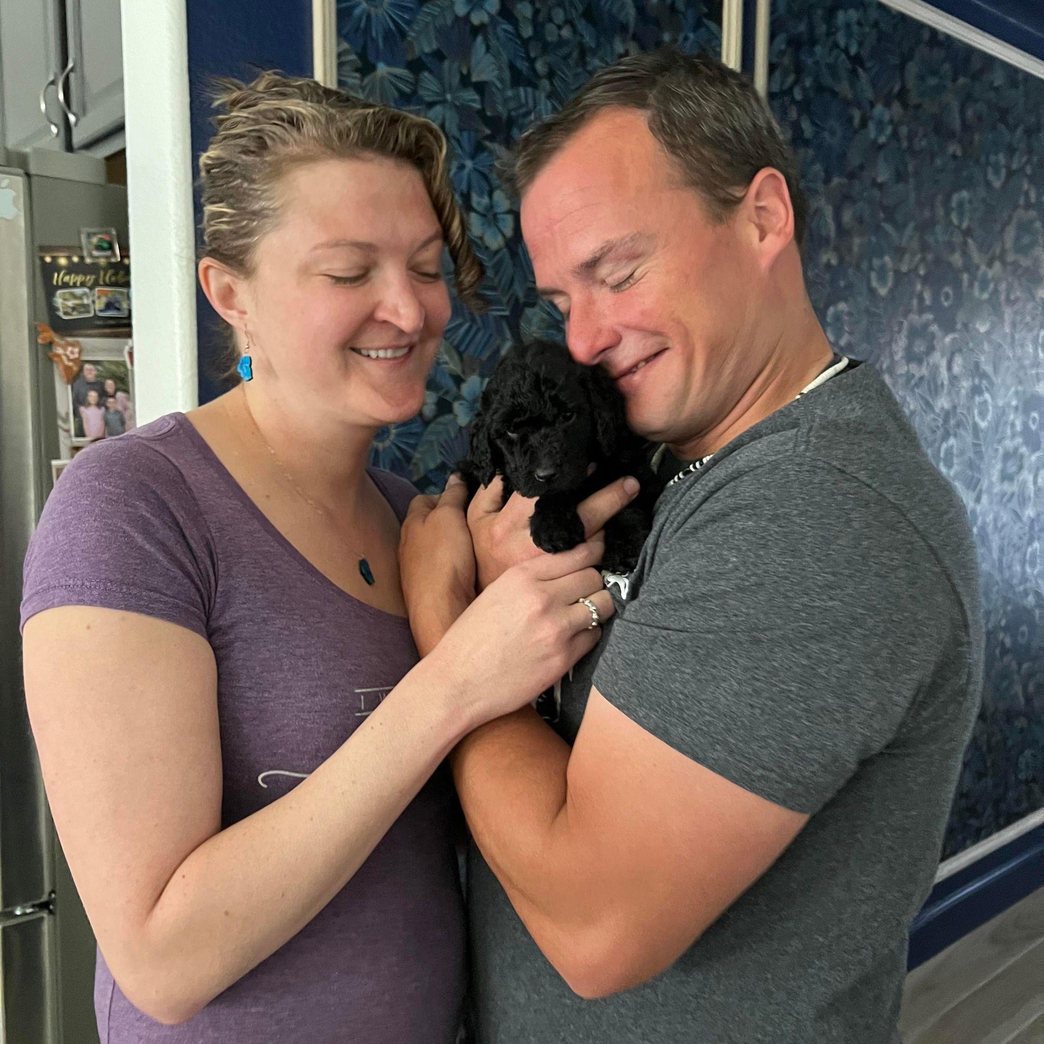 Meeting our puppy Remi LeBeau for the 1st time April 2024