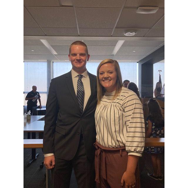 This photo was taken at Cale's Swear-In Ceremony for the Billings Police Department!