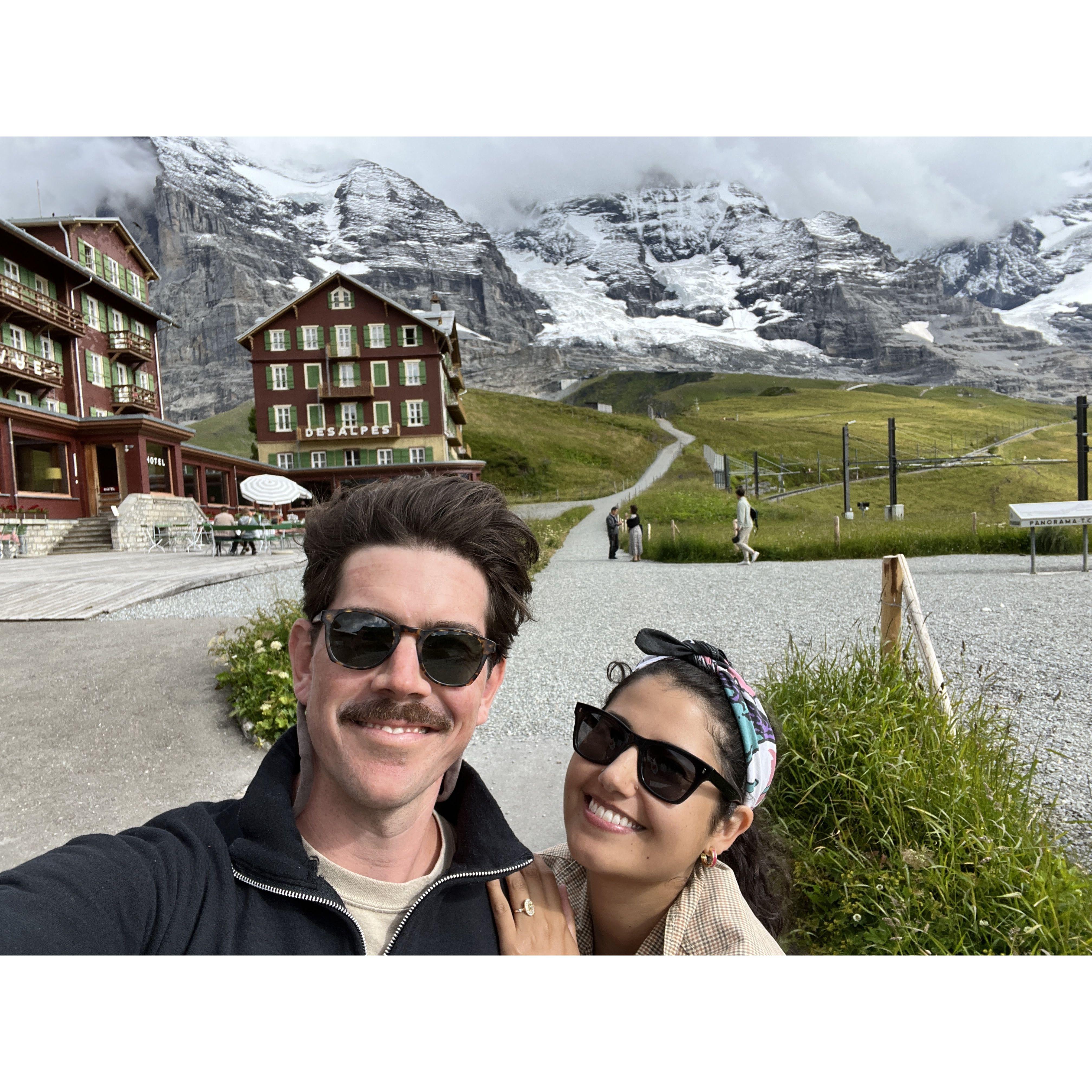 Post engagement in Italy, we returned to Switzerland with our friends and took a day trip to Kleine Scheidegg