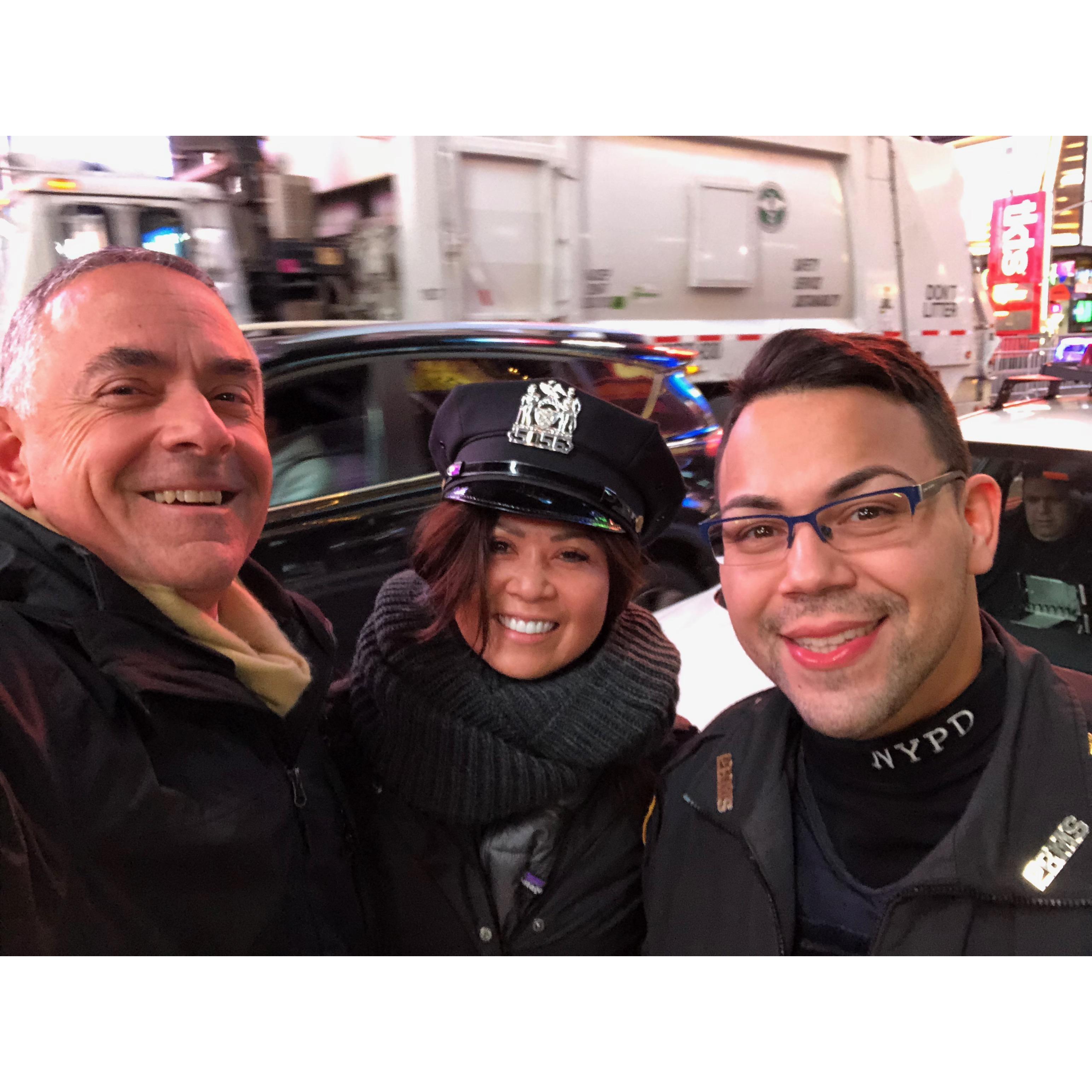 Times Square with one of New York's finest