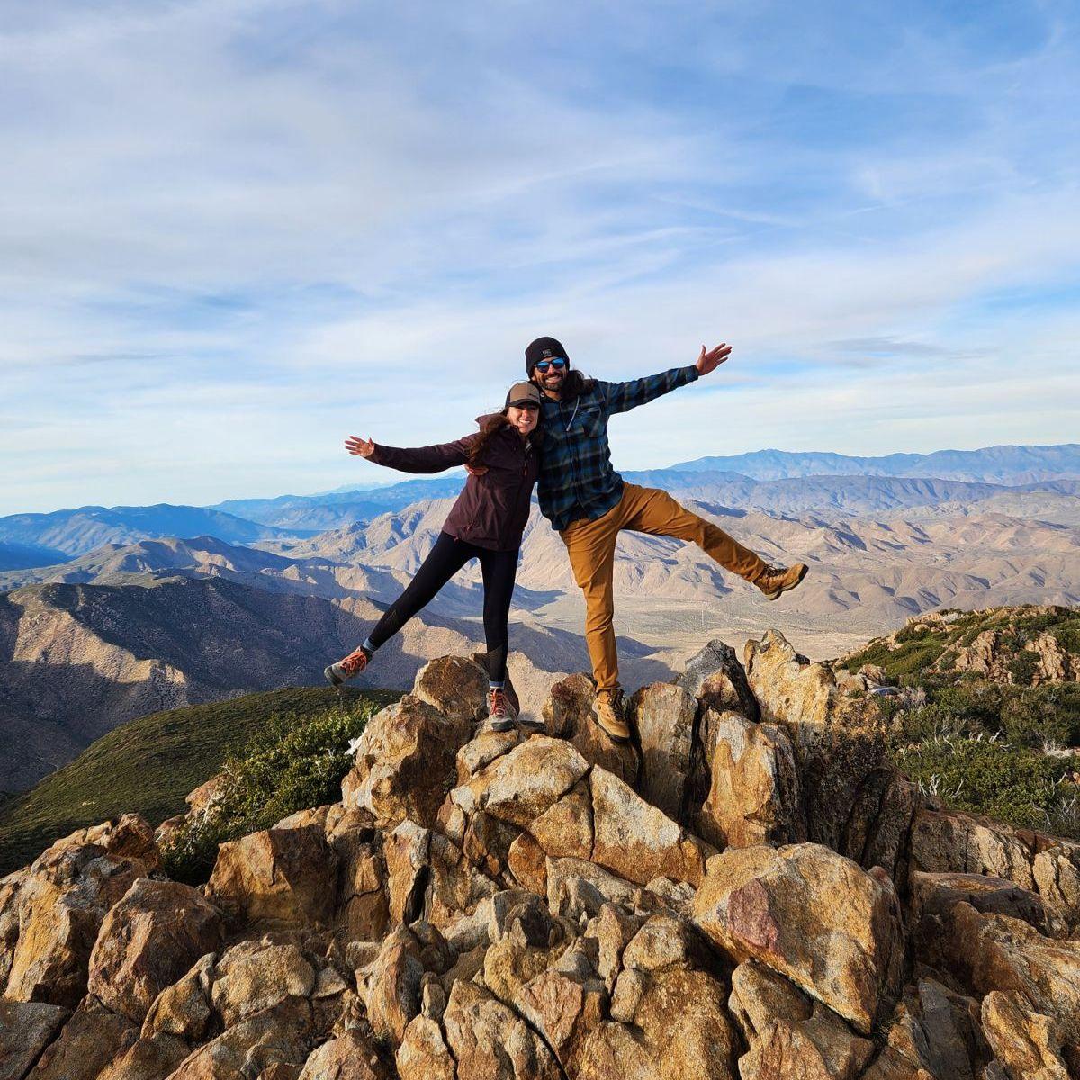 The top of the hike at Garnet Peak. This was a return to the first hike that we did together.