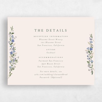 Dark Pastel Blue Wedding Enclosure - Florentina
