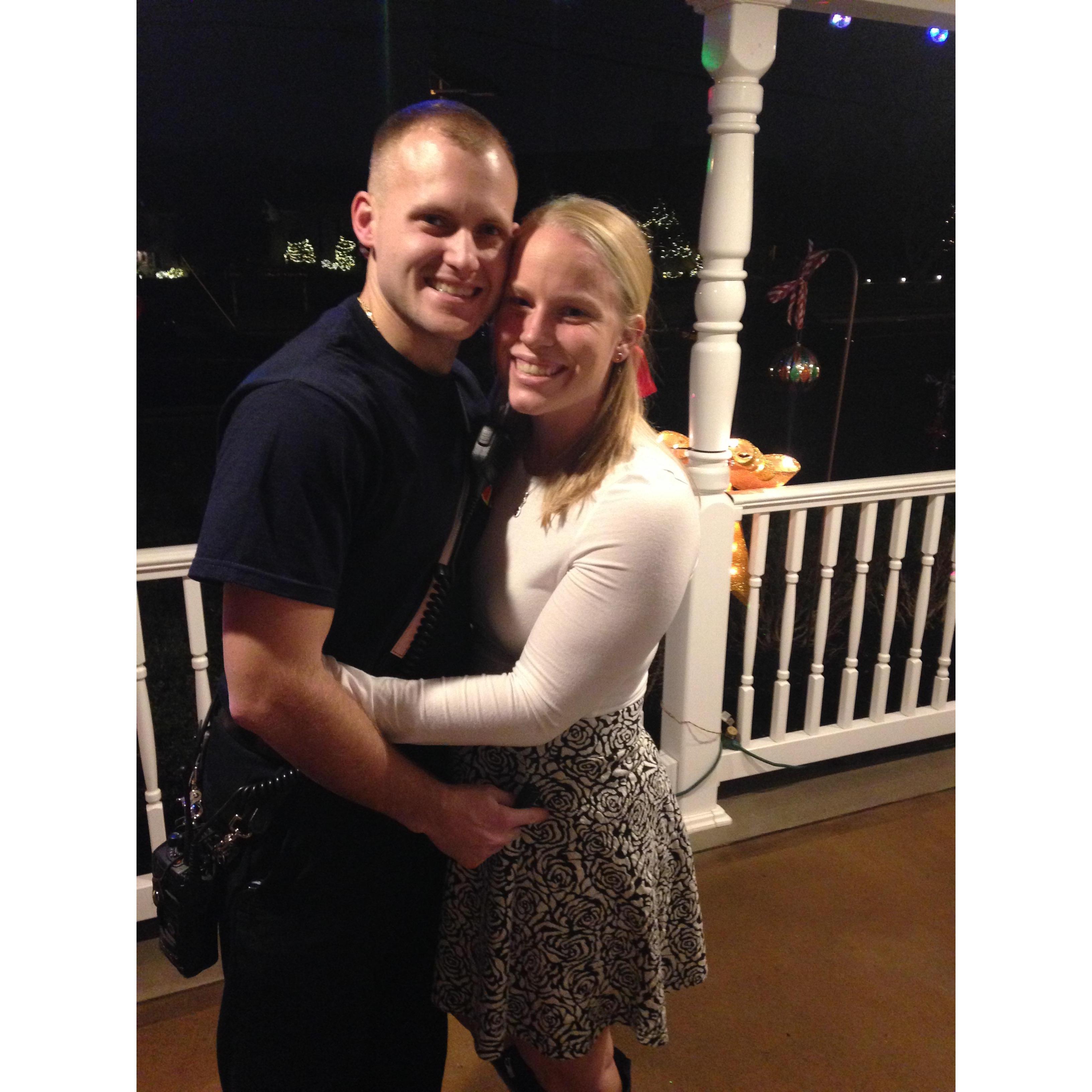 Our first Christmas Eve together, December 2015.