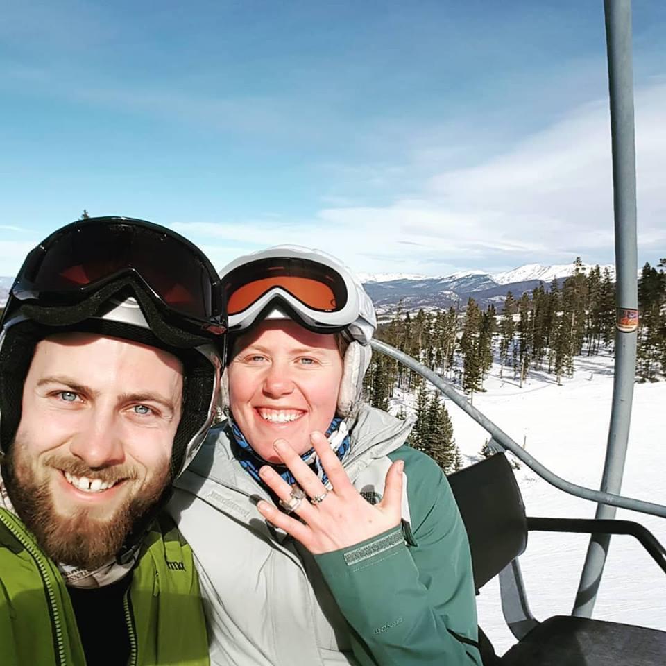 The engagement in Winter Park, Colorado