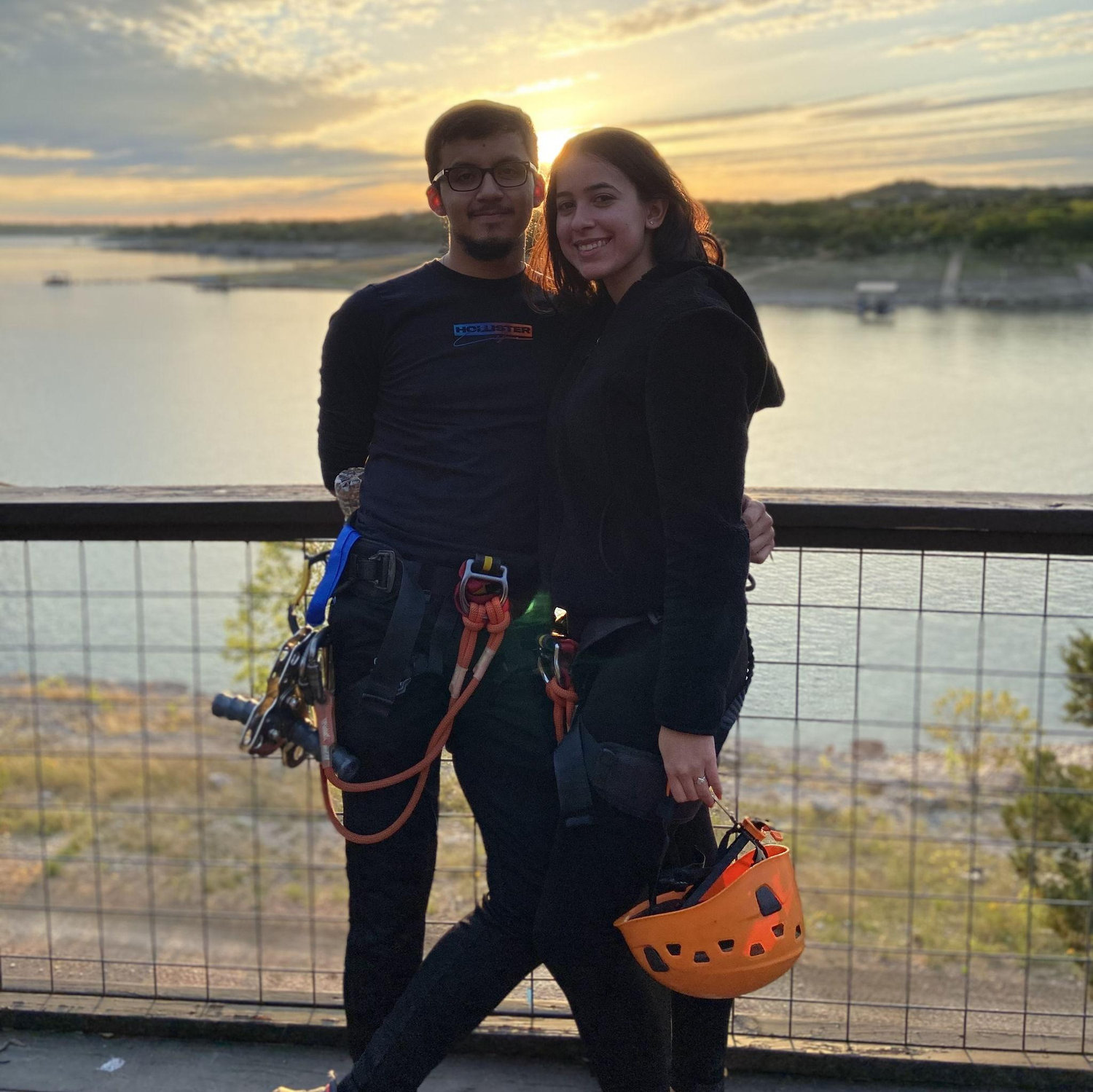 Zip line over Lake Travis