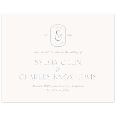 Beige Wedding Digital Save the Date - Bayeux Landscape