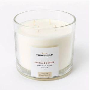 Threshold designed w/Studio McGee 40oz Clear Glass Santal & Ginger Candle