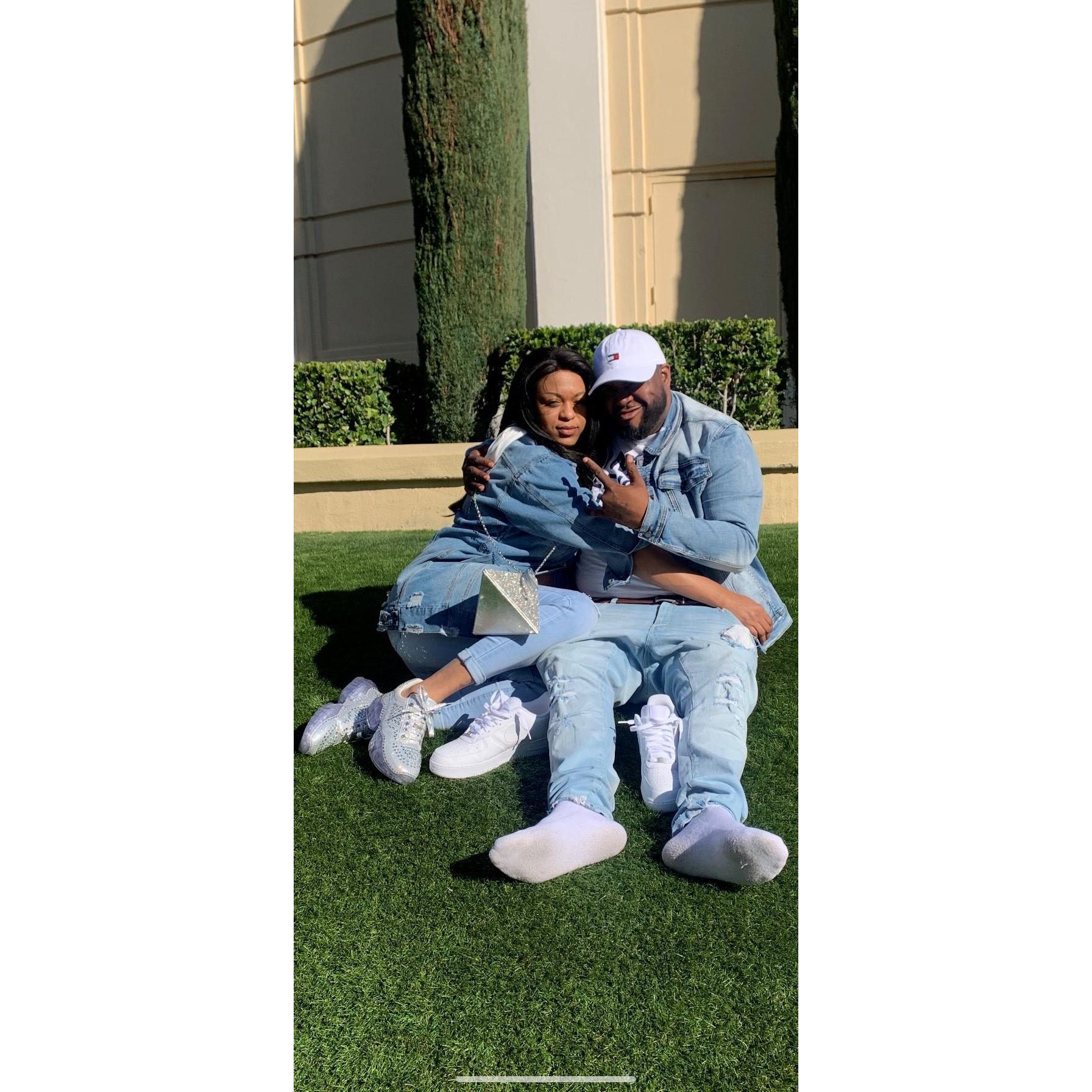 Someone thought we were cute sitting on the grass and wanted to take our pics