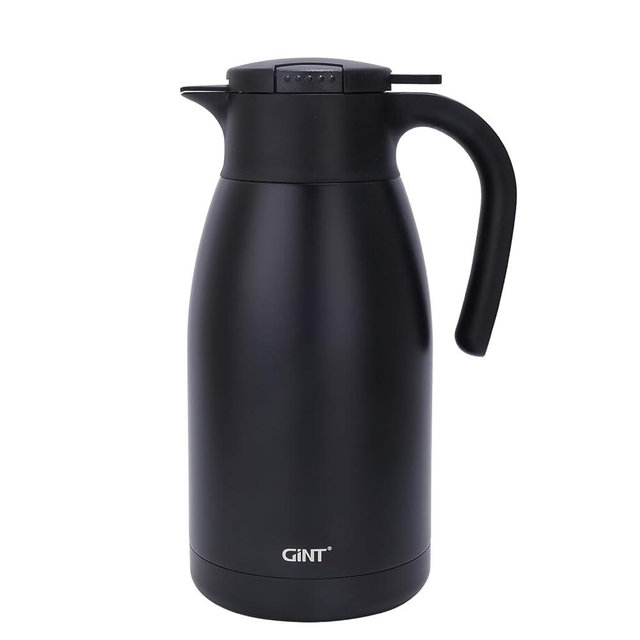 GiNT 1.9L / 64Oz Thermal Coffee Carafe, Insulated Stainless Steel Coffee Carafes for Keeping Hot/Double Walled Vacuum Thermal Carafe (Black)