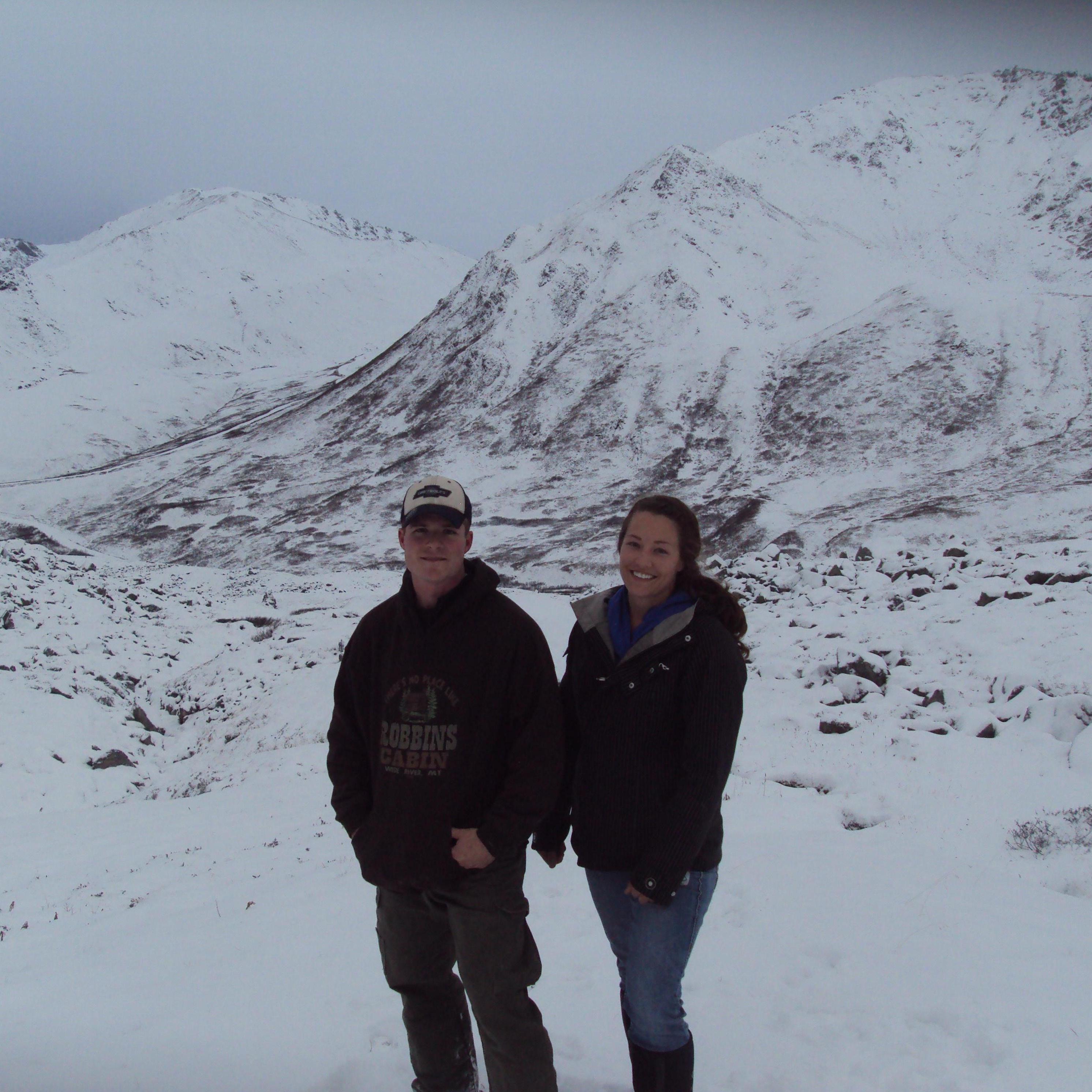 Our first major trip together!  Alaska to visit Melissa!