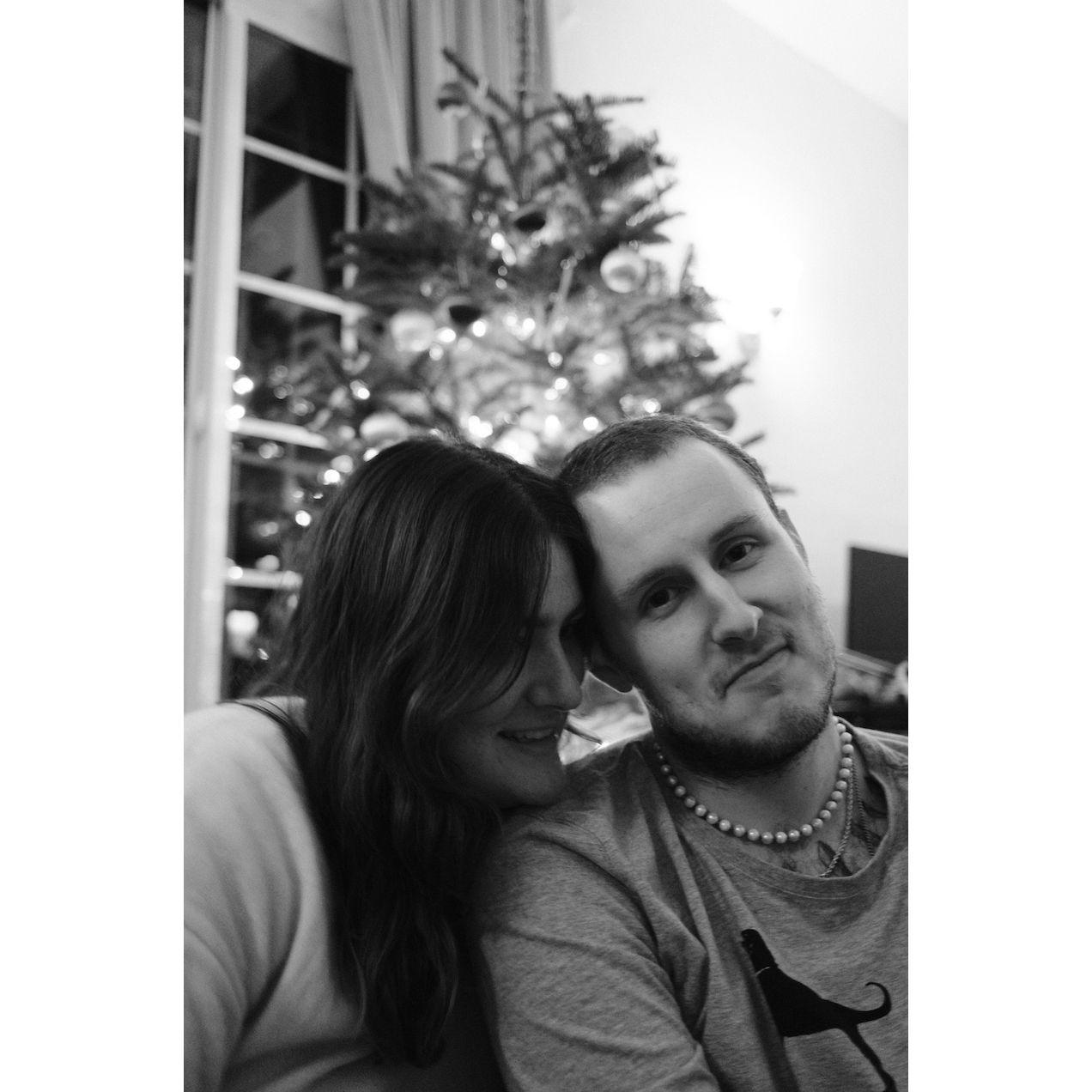 Christmas photos taken by Josie, our neighbor and good friend. This is in their apartment!