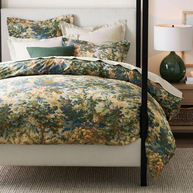 Greenwood Percale Duvet Cover, King/Cal. King, Green