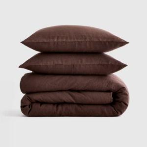 Linen Duvet Cover Set | Quince in Espresso, Queen