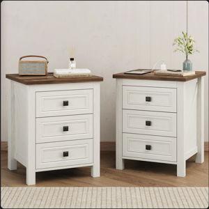 Valera Nightstand - White, Set of 2