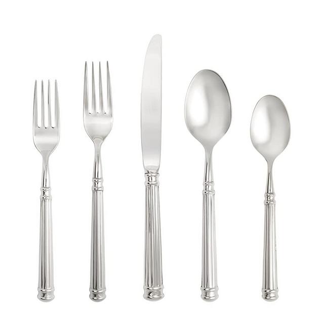 Fortessa Piece Nyssa 18/10 Polished Stainless Steel Hollow Handle Flatware 20 Piece Place Setting, Service for 4 -