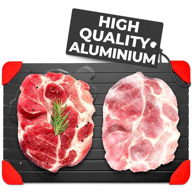 Quick Defrosting Tray for Frozen Meat - 14x8 inch Thawing Tray for Frozen Meat Defrosting Tray Food Defrosting Tray Thawing Plate - Meat Defroster Tray Kitchen Gadget Defrosting Board for Frozen Meat