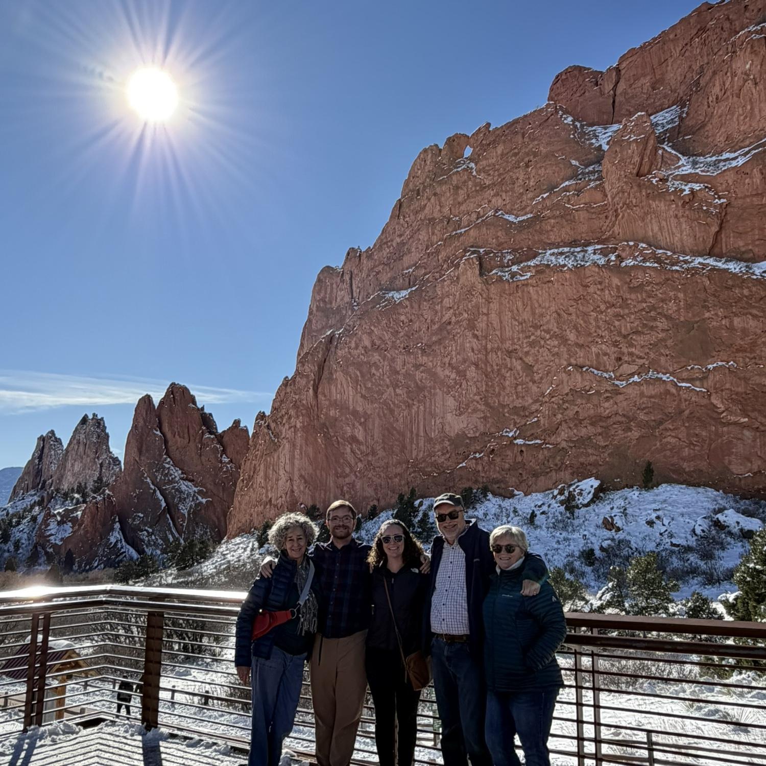 With Kyle’s parents and Grace’s mom at Garden of the Gods