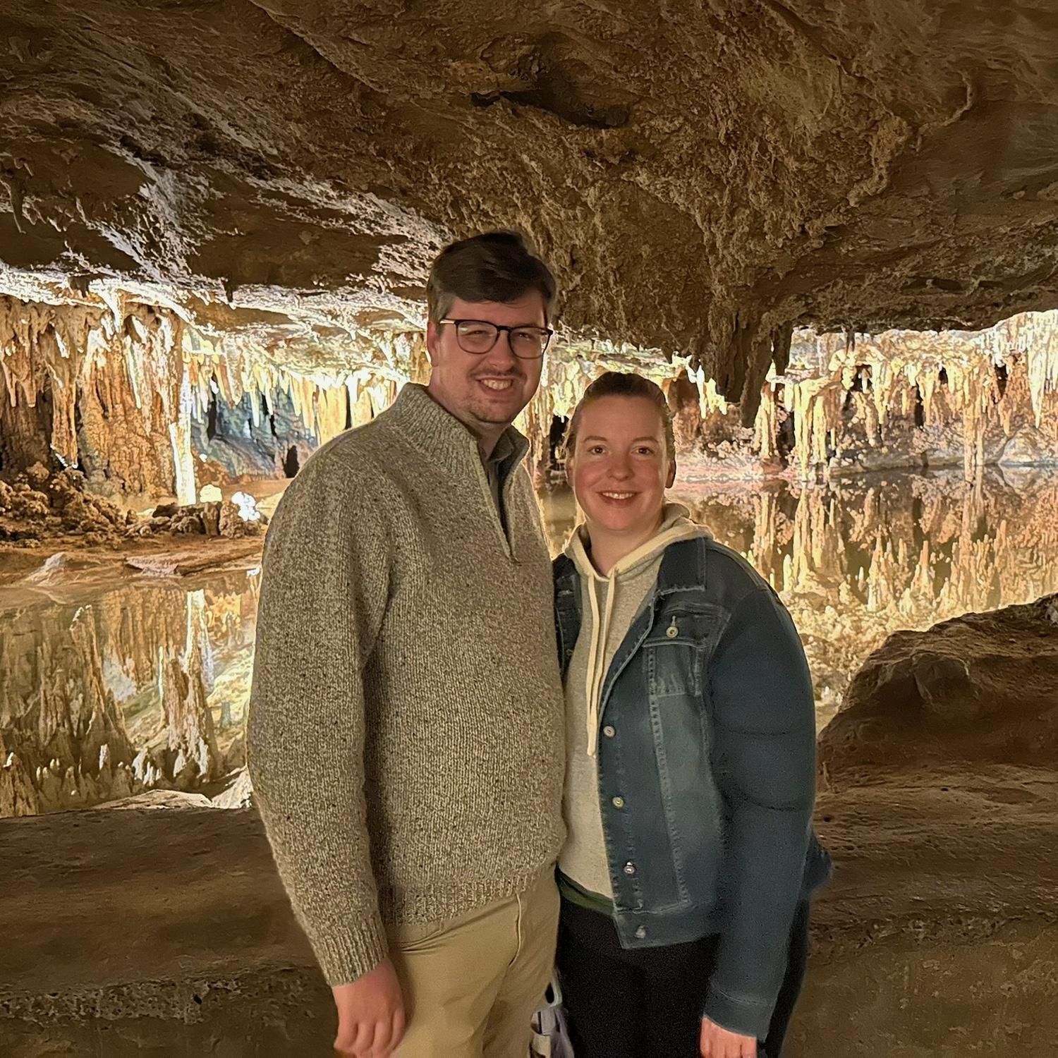 Fun fact: the Luray Caverns in Virginia is pretty cool. This lake is an optical illusion!